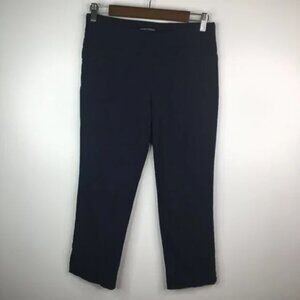Hillary Radley Navy Blue Pull on Ankle Dress Pants Medium